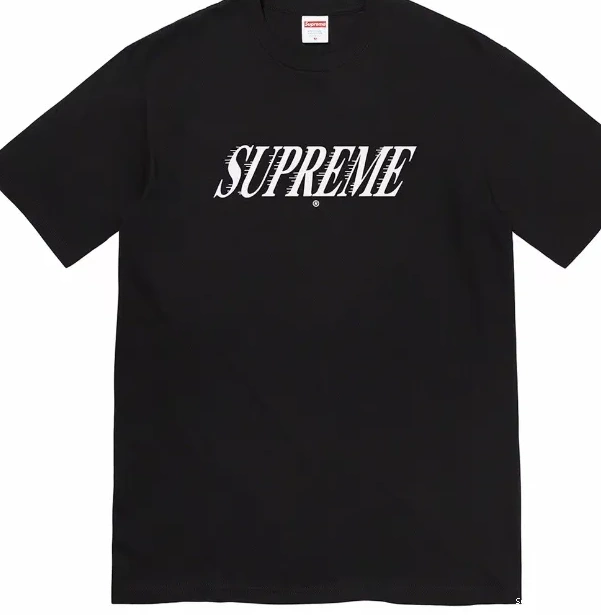 Shot black T-shirt L XL capital white Slap logo 22FW S Tee and letter M short sleeved 0501